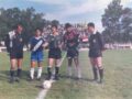 En el año 1995 se disputaba la final de Selecciones Sub15. En la imagen aparecen el arquero Maxi Amestoy, capitán del Seleccionado local, y su par del elenco de 9 de Julio, Aguirregaray