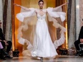 La colección que presentó Ana se llama “Estrella de la mañana”, y tiene que ver con su fe y su creencia en la Virgen María 