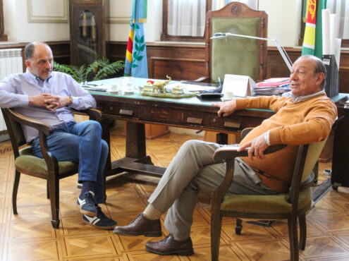 La primera reunión de la transición entre Pablo Garate, intendente electo, y el saliente Carlos Sánchez