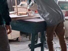 En plena elaboración, uno de los basurines de Faros