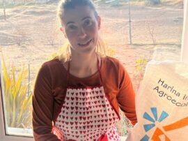 La harina integral utilizada en Eule es provista por productores agroecológicos de Claromecó