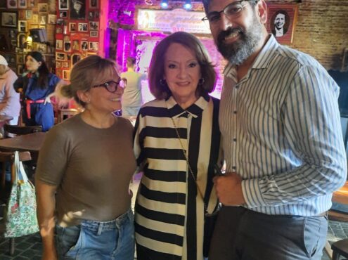 Héctor Somovilla junto a la destacada actriz Mercedes Carreras